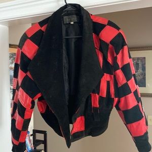 Made in USA leather and suede winter coat